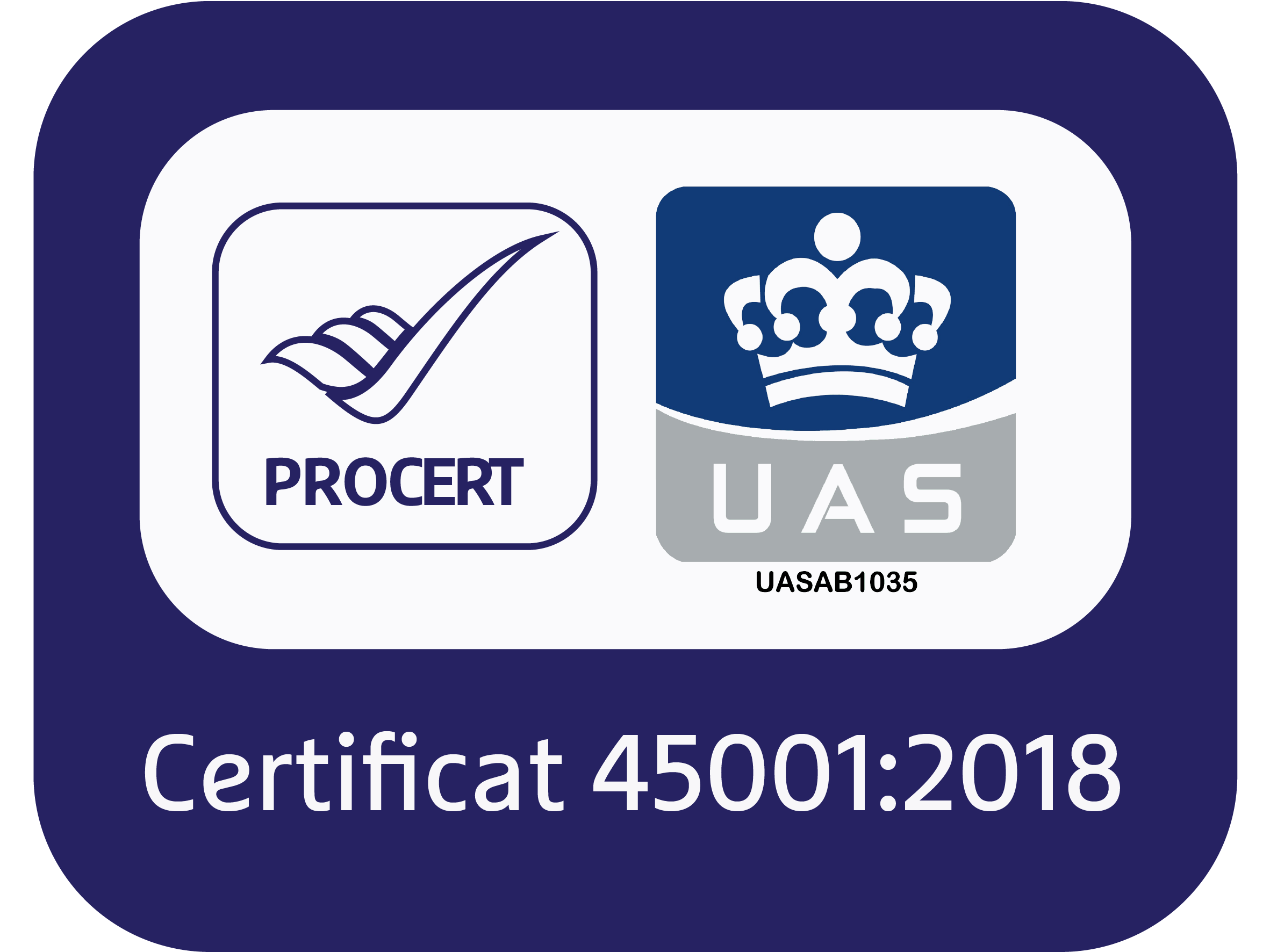 PROCERT – Certificat ISO 45001:2018